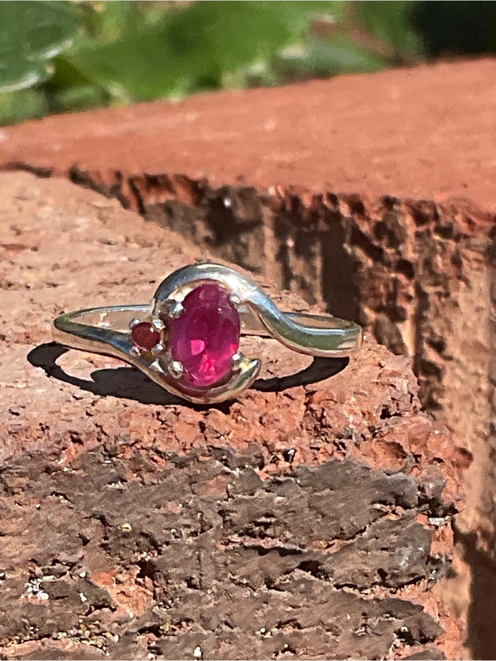 Ruby and Ruby .925 Silver Ring